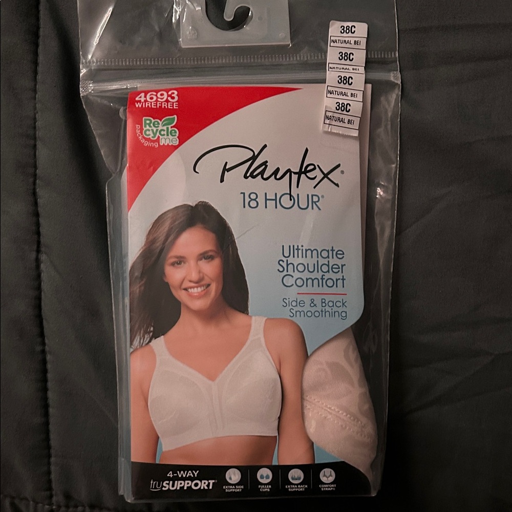 (2) Playtex 18 Hour Natural Beige Bra - Ultimate Comfort